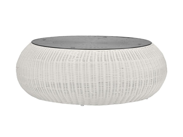 Gartentisch - Polyrattan - Elfenbein - WHITEHEAVEN Gartentisch - Polyrattan - Elfenbein - WHITEHEAVEN