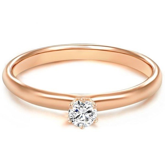Damen Ring Damen Goldrosa 50