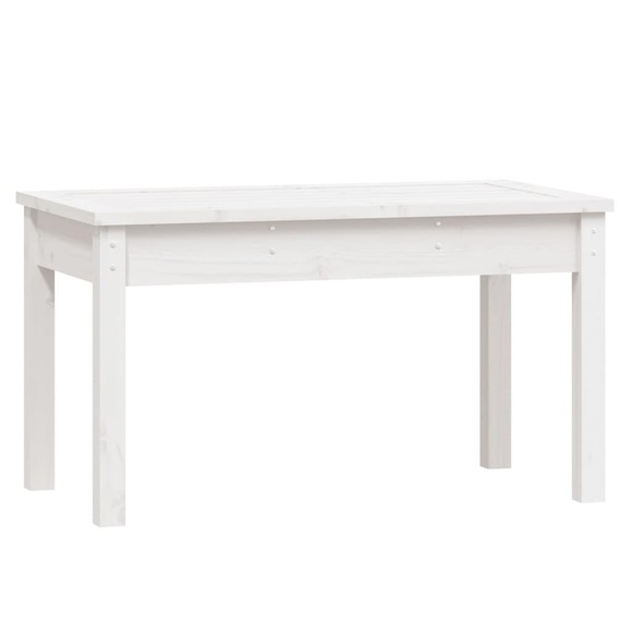 vidaXL Gartenbank Weiß 80x44x45 cm Massivholz Kiefer