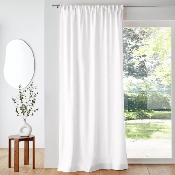 Vorhang Scenario Mit Faltenband Unisex Weiss 135x350CM