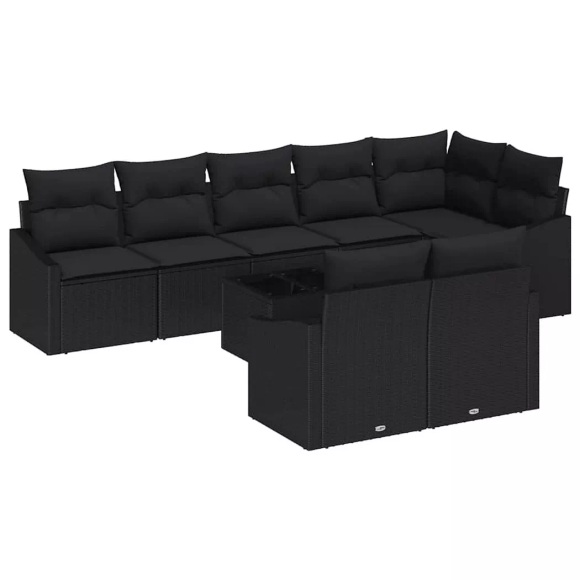VidaXL - Garten-sofa poly-rattan, One Size, Schwarz