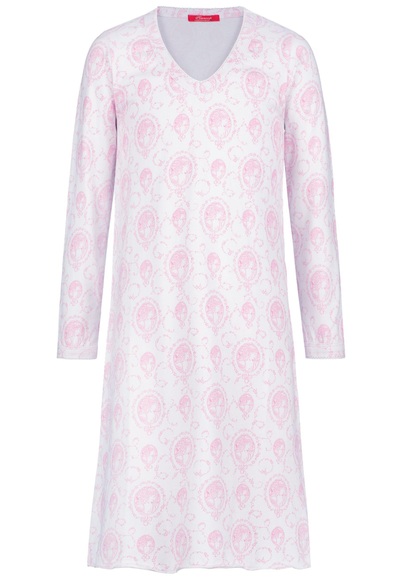 Nachthemd, Langarm, 95% Baumwolle Mädchen Pink 98/104