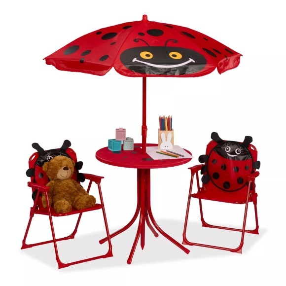 Northix - Kinder-Campingset mit Sonnenschirm, One Size
