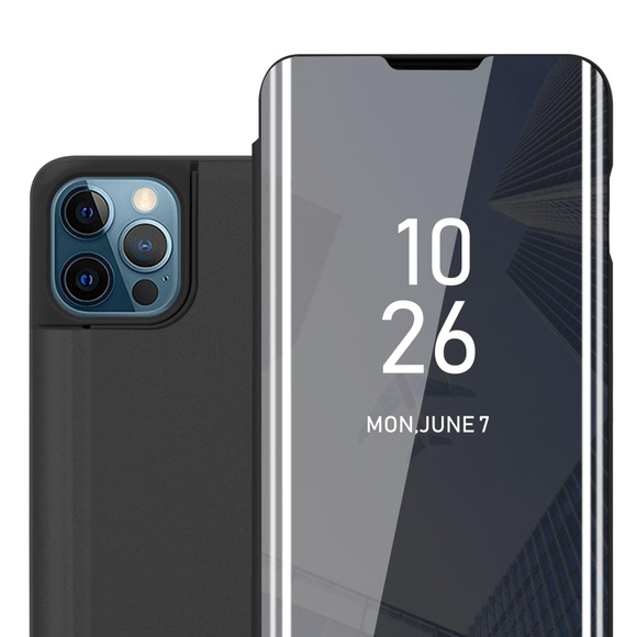 Hülle für Apple iPhone 12 PRO MAX Spiegel Standfunktion 360 Grad Schutz