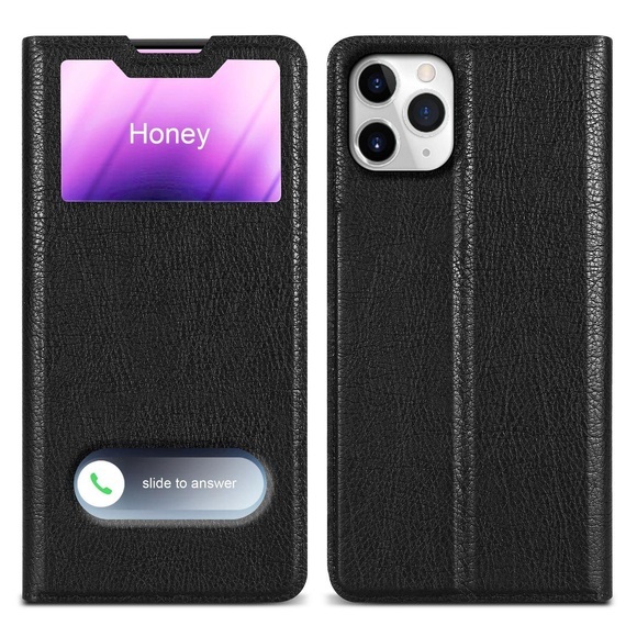 Hülle für Apple iPhone 11 PRO MAX Magnetverschluss, 2 Sichtfenstern