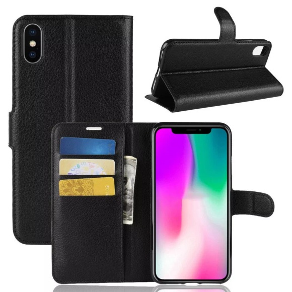 iPhone XR - Leder Hülle mit Kartenfach