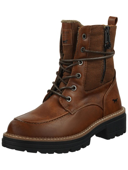 Mustang Shoes Schnürboots, mit Zierreissverschluss an der Aussenseite