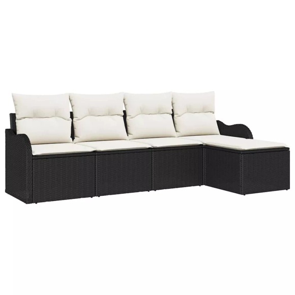 VidaXL - Garten-sofa poly-rattan, One Size, Schwarz