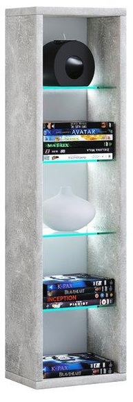 MID.YOU Standregal 21/77/20 cm , Rasato L , Glas , 4 Fächer , 21x77x20 cm , melaminharzbeschichtet,Nachbildung , 000657018205