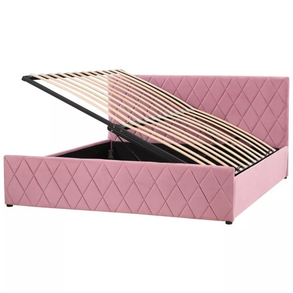 Bett mit Lattenrost aus Samtstoff Modern ROCHEFORT Bett mit Lattenrost aus Samtstoff Modern ROCHEFORT