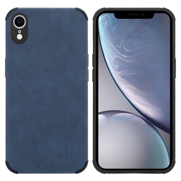 Hülle für Apple iPhone XR mit Kunst-Wildleder Rückseite