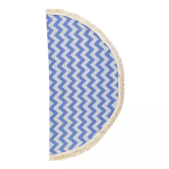 L'Anse - Badetuch Zig Zag, One Size, Königsblau