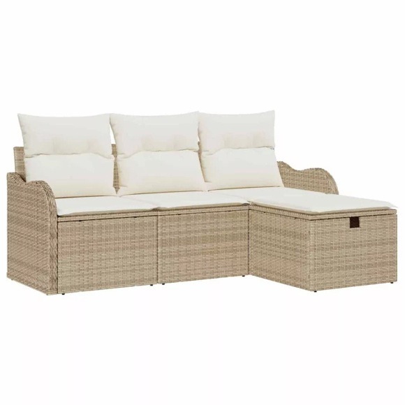 VidaXL - Garten-sofa poly-rattan, One Size, Schwarz