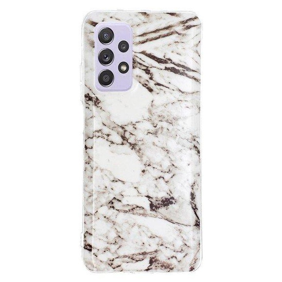 Galaxy A52 - Softes Silikon Gummi Case white Marble