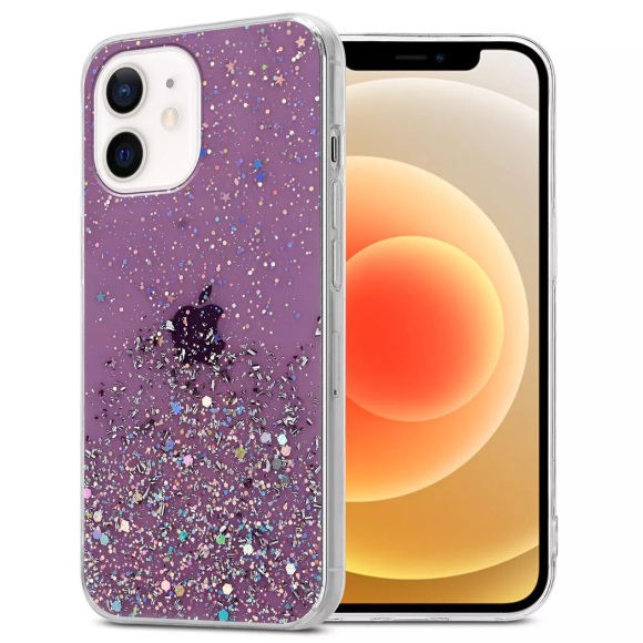 Hülle für Apple iPhone 12 MINI TPU Silikon mit funkelnden Glitter
