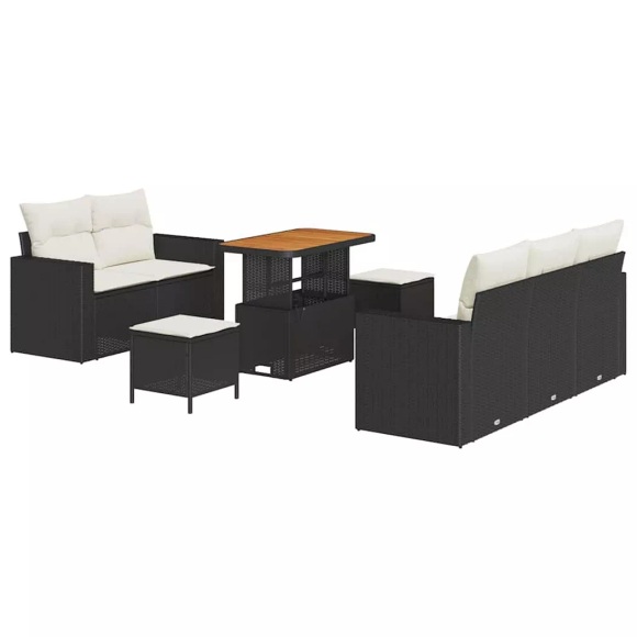 VidaXL - Outdoor-sofa poly-rattan, One Size, Schwarz