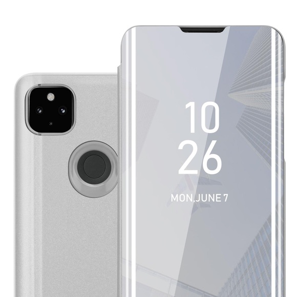 Hülle für Google PIXEL 4A Spiegel Standfunktion 360 Grad Schutz