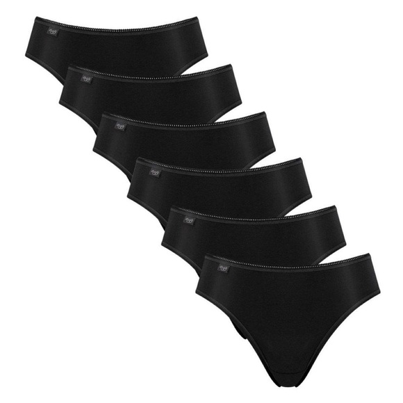6er Pack 24/7 Microfibre - Tai Slip Damen Schwarz 4XL