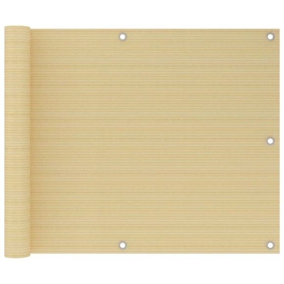 vidaXL Balkon-Sichtschutz Beige 75x500 cm HDPE