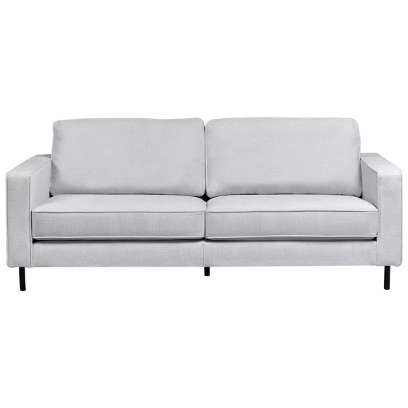 Beliani - 3 Sitzer Sofa aus Stoff Minimalistisch SAVALEN, One Size, Rauch