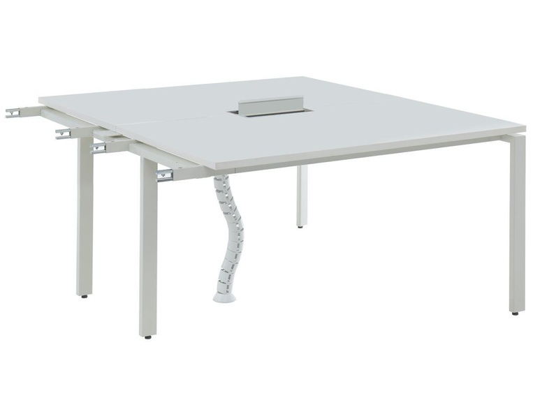 Anbauelement Schreibtisch Bench - Tisch für 2 Personen - L 140 cm - Weiß - DOWNTOWN Anbauelement Schreibtisch Bench - Tisch für 2 Personen - L 140 cm - Weiß - DOWNTOWN