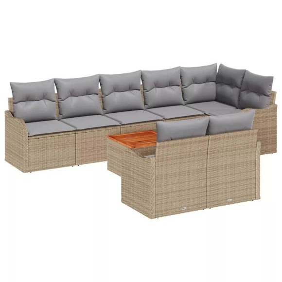 VidaXL - Garten-sofa poly-rattan, One Size, Beige