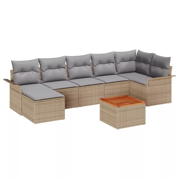 VidaXL - Garten-sofa poly-rattan, One Size, Beige