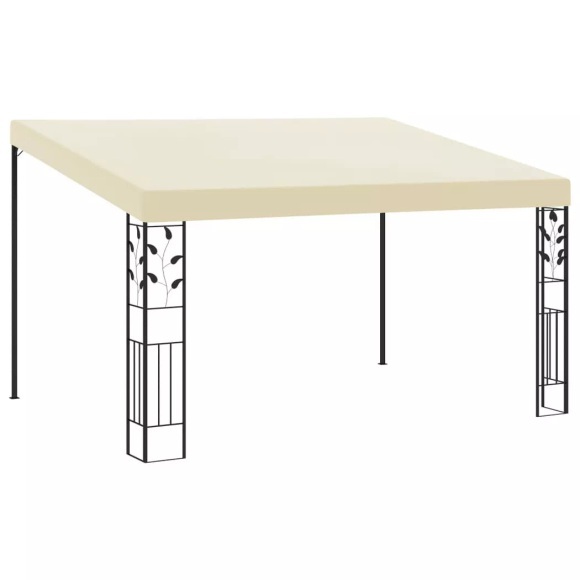 vidaXL Wand-Pavillon 4x3x2,5 m Cremeweiß
