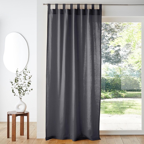 Vorhang Mit Schlaufen Scenario Unisex Grau 135x220cm