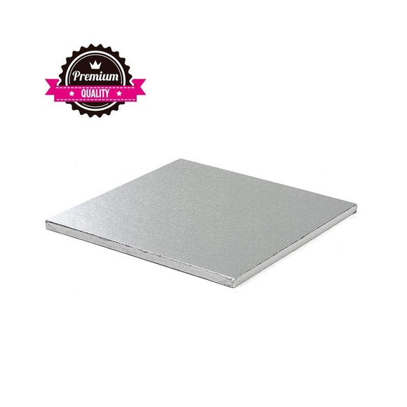 Decora Tortenplatte 30 x 30 cm, Silber