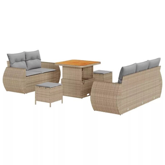 VidaXL - Garten-sofa poly-rattan, One Size, Beige