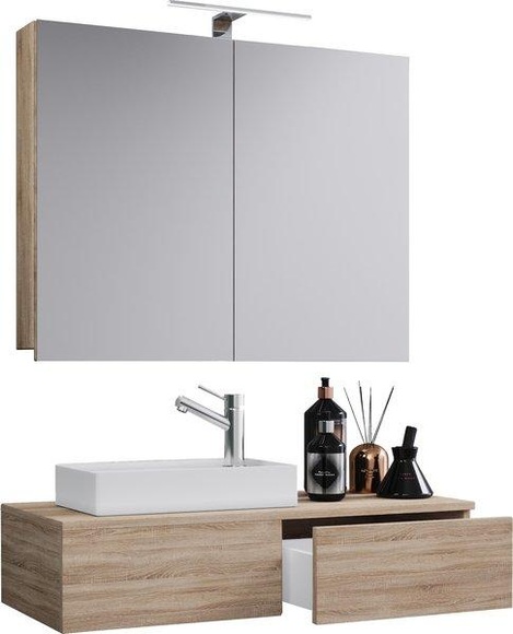 3-tlg Badmöbel Set Gäste WC Gästebad Waschplatz Waschtisch klein schmal Gudas SC 3-tlg Badmöbel Set Gäste WC Gästebad Waschplatz Waschtisch klein schmal Gudas SC