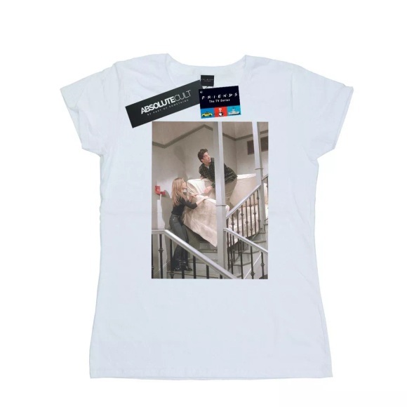 Sofa Stairs Photo Tshirt Damen Weiss XXL