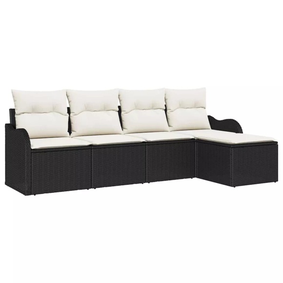 VidaXL - Garten-sofa poly-rattan, One Size, Schwarz