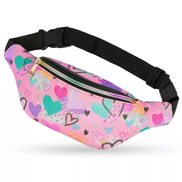Only-bags.store - Kinder-Popo-Tasche Glitzer-Sporttasche mit Lederimitat, für Damen, Multicolor