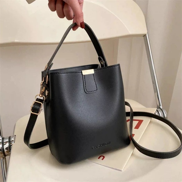 Only-bags.store - Eimer Umhängetasche Crossbody Handtasche Mode Einfachheit hohe Kapazität  PU-Ledertasche, für Damen, Schwarz, Größe Onesize