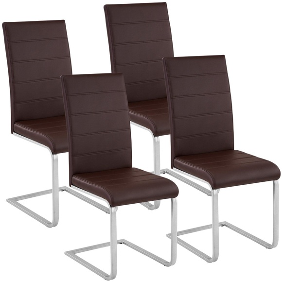 4 Esszimmerstühle Schwingstühle - cappuccino
