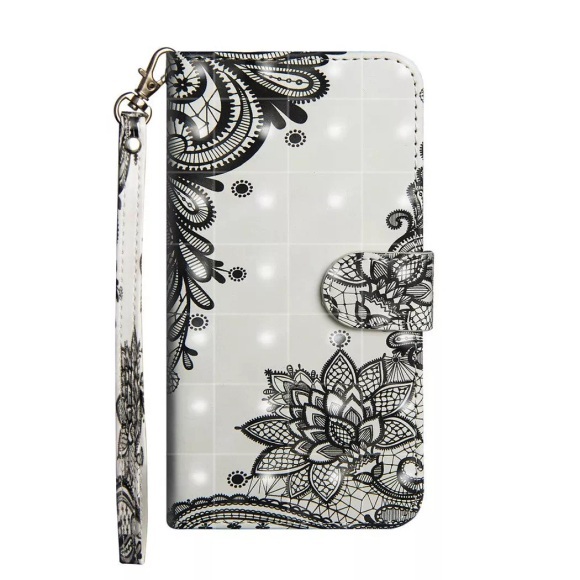 Xiaomi Mi 10 / 10 Pro - Etui Glitzer Effekt Blumen