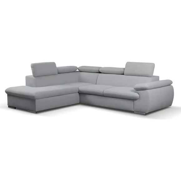 Vente-unique - Ecksofa mit Schlaffunktion Bettkasten FABIEN Ecke Links, One Size, Grau