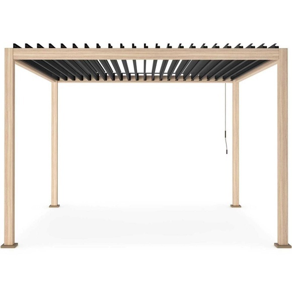 Gartenpavillon Ocean natur-anthrazit 360x360
