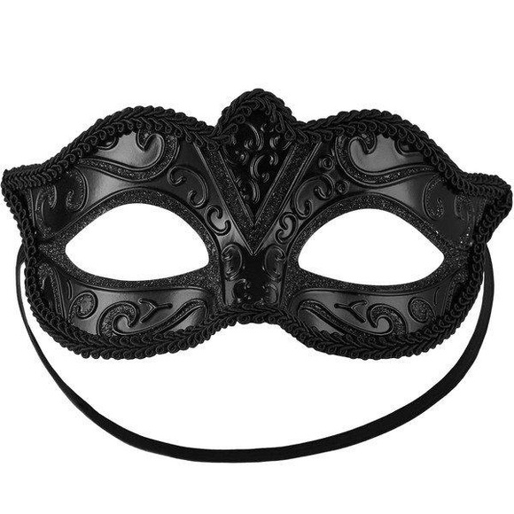 Venezianische Maske mit Muster Schwarz