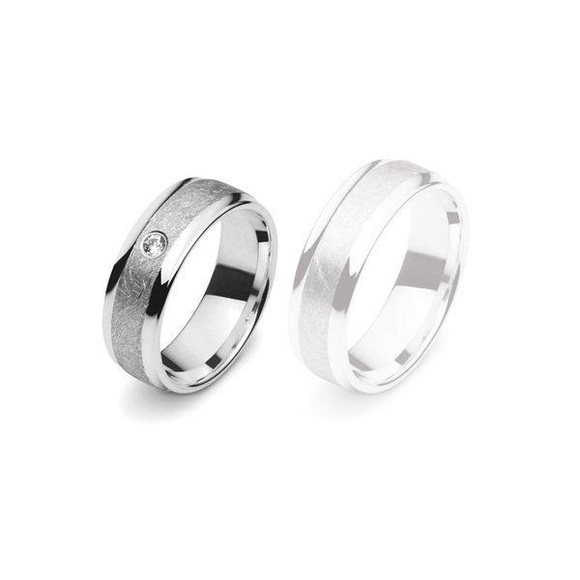 Partnerring Silber 925 Zirkonia Damen Silber 50