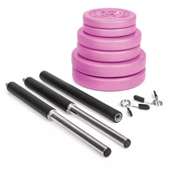 Gymstick - Langhantel 20 Kg - Rosa und Schwarz