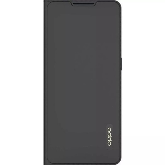Oppo - Reno6 5G Protective Case Flip Cover Leder Book Tasche (3062606) - Schwarz