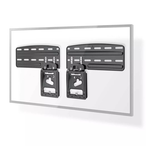 Nedis - Feste TV-Wandhalterung | 43 - 85 | maximal unterstützes Bildschirmgewicht: 60 kg | Minimaler Wandabstand: 7.50 mm | Stahl | Schwarz, One Size
