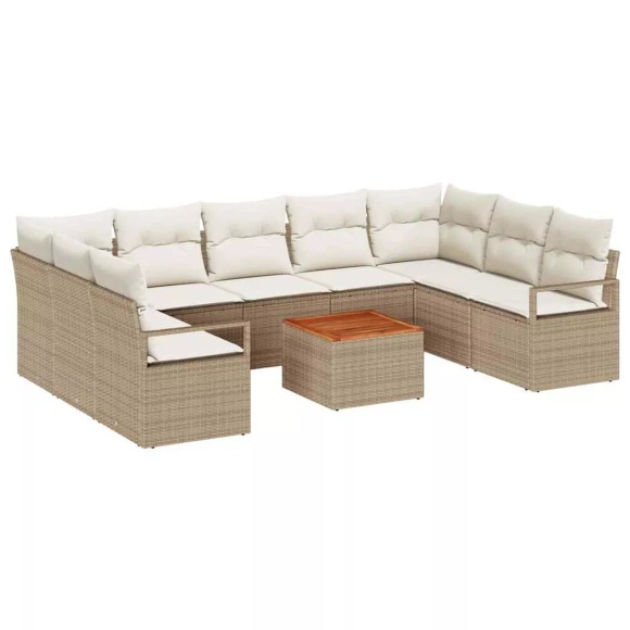 VidaXL - Garten-sofa poly-rattan, One Size, Beige