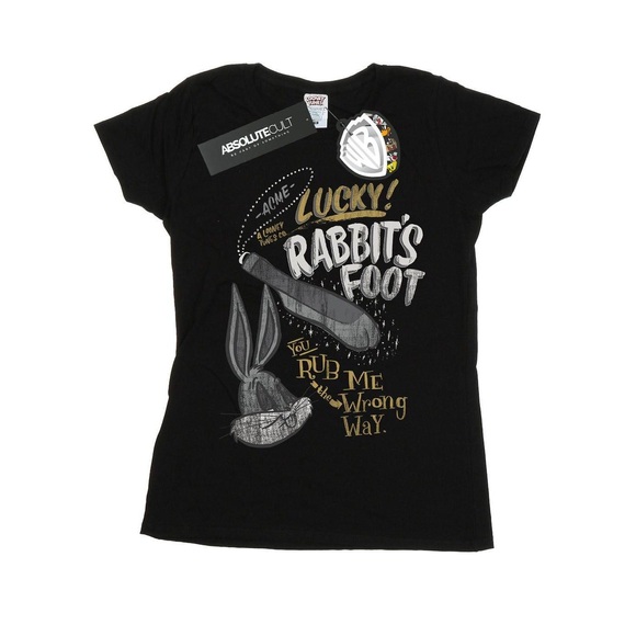 Bugs Bunny Rub Me The Wrong Way Tshirt Damen Schwarz M