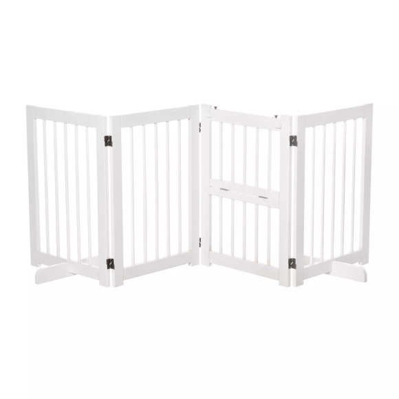 PawHut - Hunde-Absperrgitter, One Size, Weiss