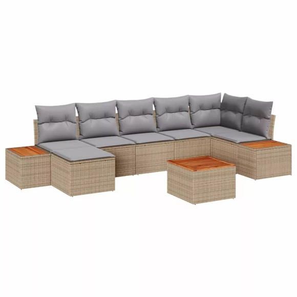 VidaXL - Garten-sofa poly-rattan, One Size, Beige