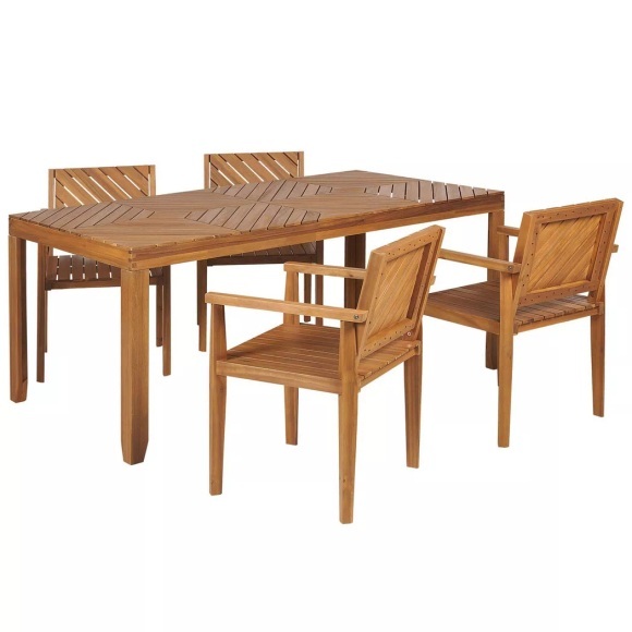 Essgruppe für 4 Personen aus Akazienholz Klassisch BARATTI Essgruppe für 4 Personen aus Akazienholz Klassisch BARATTI